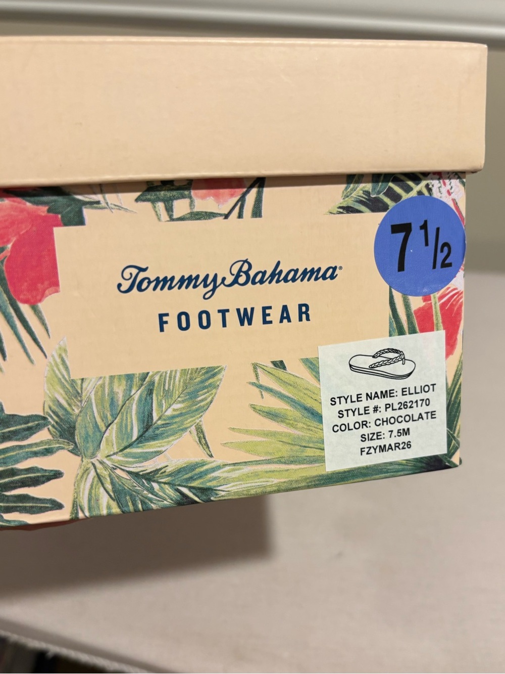Women's Tommy Bahama Braided Strap Brown Elliot Flip Flop Sandals - Size 7 1/2 - Picture 12 of 12